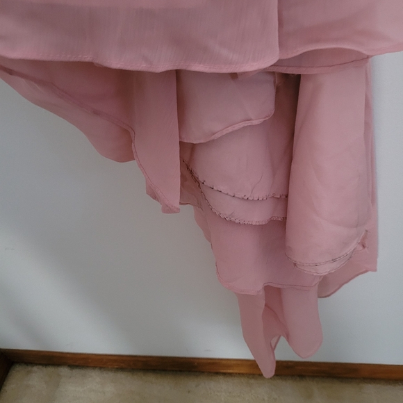 One shoulder bridesmaid dress pink - Picture 9 of 9